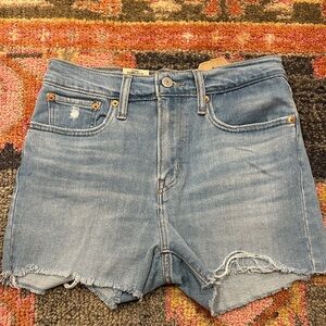 Levi's Light Blue Distressed Jean Shorts NWT size W27
